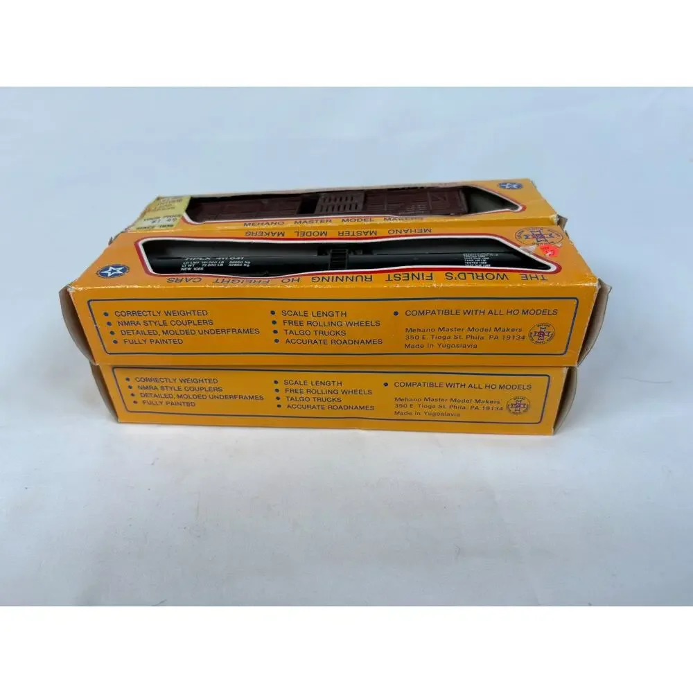 Mehano HO Scale Freight Car Lot Texaco Exxon Hopper Stock Car Set Of 4